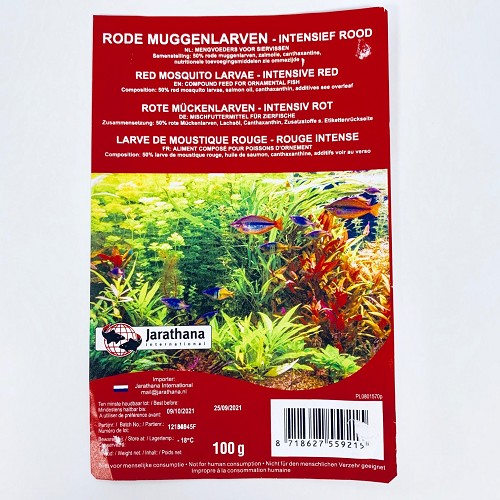 Rode muggenlarven intensief rood blister